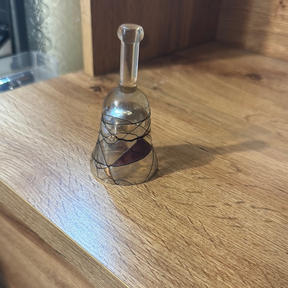 Part lite glass bell Candle Snuffer